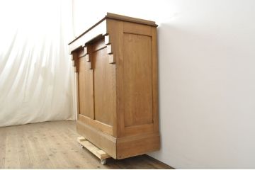 イギリスアンティーク オーク材 使い込まれた木の味わいが楽しめる教台(教壇、説教台、カウンターテーブル)(R-052981)