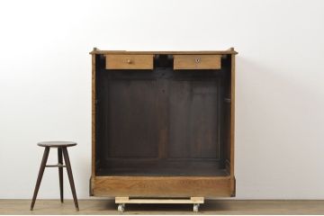 イギリスアンティーク オーク材 使い込まれた木の味わいが楽しめる教台(教壇、説教台、カウンターテーブル)(R-052981)