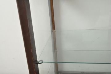 和製アンティーク　小振りなサイズ感がかわいらしい卓上ガラスケース(ショーケース、店舗什器)(R-052983)