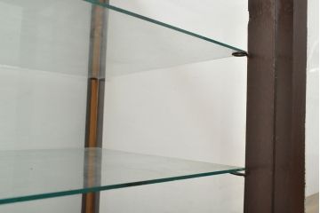 和製アンティーク　小振りなサイズ感がかわいらしい卓上ガラスケース(ショーケース、店舗什器)(R-052983)