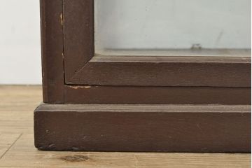 和製アンティーク　小振りなサイズ感がかわいらしい卓上ガラスケース(ショーケース、店舗什器)(R-052983)