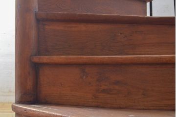 フランスアンティーク　激レア!!　オーク材・アイアン製　優雅な雰囲気、開放感ある空間を演出してくれる希少な螺旋階段(らせん階段)(R-052984)