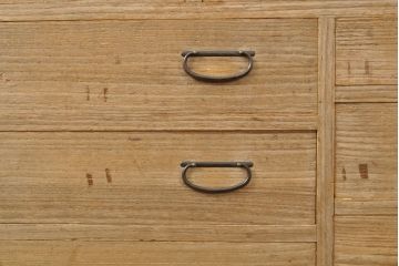 和製アンティーク　総桐材　収納力抜群!引き出しの配列が珍しい和たんす(桐箪笥、桐たんす、時代箪笥、整理たんす、小箪笥、引き出し、チェスト)(R-052988)