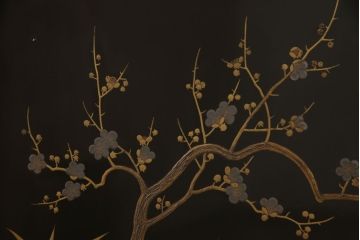 中古　美品　輪島塗り　最高級　総漆塗り　立体的な高蒔絵が美しい収納棚(定価約450万円)(戸棚、飾り棚、引き出し)(R-052990)