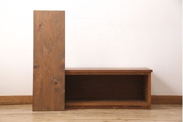 ラフジュ工房オリジナル　古建具リメイク　組子風デザインの扉が空間のアクセントにもなるテレビボード(テレビ台、ローボード、収納棚、戸棚)(R-052992)