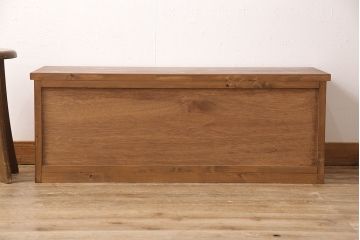 ラフジュ工房オリジナル　古建具リメイク　組子風デザインの扉が空間のアクセントにもなるテレビボード(テレビ台、ローボード、収納棚、戸棚)(R-052992)