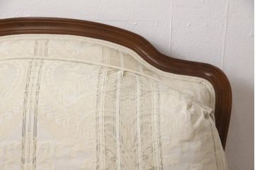 中古　美品　DREXEL HERITAGE(ドレクセルヘリテイジ)　クラシカルな佇まいが目を引く1人掛けソファ+オットマンセット(定価約80万円)(アームチェア、一人掛けソファ)(R-052999)