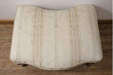 中古　美品　DREXEL HERITAGE(ドレクセルヘリテイジ)　クラシカルな佇まいが目を引く1人掛けソファ+オットマンセット(定価約80万円)(アームチェア、一人掛けソファ)(R-052999)
