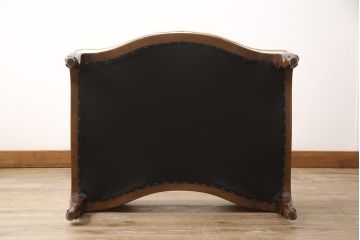 中古　美品　DREXEL HERITAGE(ドレクセルヘリテイジ)　クラシカルな佇まいが目を引く1人掛けソファ+オットマンセット(定価約80万円)(アームチェア、一人掛けソファ)(R-052999)