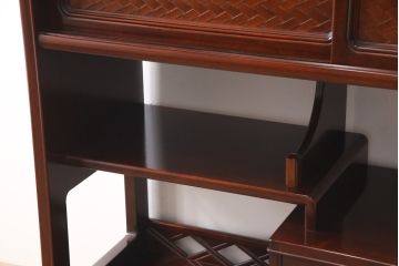 和製ビンテージ　モリシゲ(MORISHIGE/森繁)　品のある佇まいが上質な和の空間にぴったりな、モダンな茶棚(飾り棚、収納棚、ヴィンテージ)(R-053001)
