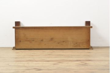 和製アンティーク　三方ケヤキ材　ちょっとした収納に便利な置き床(ローボード、テレビ台、収納棚、戸棚)(R-053006)