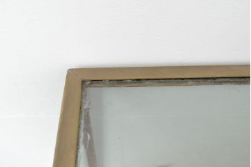 フランスアンティーク　Pollards　Storefitters　真鍮フレーム　パーケットデザインが上品なアクセントになるガラスケース(ショーケース、カウンターテーブル、陳列棚、飾り棚)(R-053009)