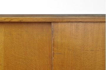 フランスアンティーク　激レア!!　真鍮フレームとあたたかみのある木の風合いが魅力的な特大ガラスケース(ショーケース、カウンターテーブル、陳列棚、飾り棚)(R-053011)