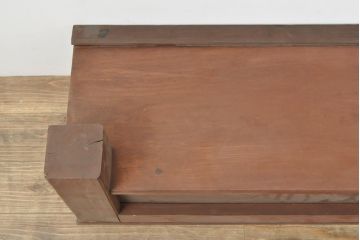 和製アンティーク　ケヤキ材・ヒノキ材・側面には黒柿材使用　木の味わいを存分に楽しめる横長置き床(ローボード、飾り棚、置床)(R-053012)