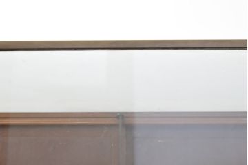 フランスアンティーク　真鍮フレームと脚の凝ったつくりが目を引くガラスケース(ショーケース、店舗什器)(R-053015)