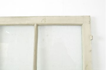 【N様用ご注文品】フランスアンティーク　人気のオーバル型ドアノブが付いた、ホワイトとミントグリーンの優しい色合いが可愛らしいガラス扉2枚セット(両開きドア、建具)(R-053019)