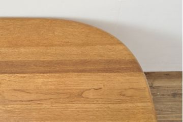 北欧ビンテージ　チーク無垢材　丸みを帯びたデザインがかわいらしいローテーブル(リビングテーブル、センターテーブル、ヴィンテージ)(R-053021)