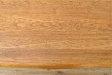 北欧ビンテージ　チーク無垢材　丸みを帯びたデザインがかわいらしいローテーブル(リビングテーブル、センターテーブル、ヴィンテージ)(R-053021)