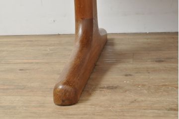北欧ビンテージ　チーク無垢材　丸みを帯びたデザインがかわいらしいローテーブル(リビングテーブル、センターテーブル、ヴィンテージ)(R-053021)