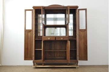 フランスアンティーク　マホガニー材　凛とした佇まいがお部屋の気品を高める上質なキャビネット(収納棚、戸棚、キャビネット)(R-053022)