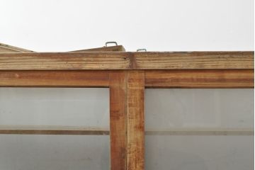 和製アンティーク　上手物　大正ロマン　象嵌細工の入った凝ったつくりが魅力的なガラスケース(ショーケース、店舗什器)(R-053027)