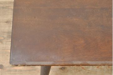 ビンテージ家具　松本民芸家具　和・洋どちらの空間にも取り入れやすい棚付きダイニングテーブル(食卓、2人掛け、ヴィンテージ)(R-053029)