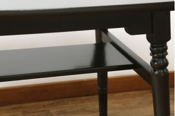 ビンテージ家具　松本民芸家具　落ち着きのある佇まいが大人空間を演出してくれる棚付きダイニングテーブル(食卓、2人掛け、4人掛け、ヴィンテージ)(R-053031)