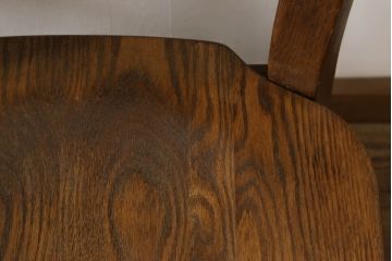 オランダビンテージ　木のぬくもりが感じられるオーク材製ダイニングチェア3脚セット(椅子、イス、板座チェア、ヴィンテージ)(R-053037)