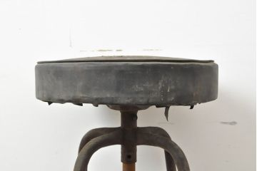 和製アンティーク　インダストリアルな空間づくりにおすすめのスツール(丸椅子)(R-053040)