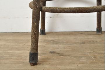 和製アンティーク　インダストリアルな空間づくりにおすすめのスツール(丸椅子)(R-053040)