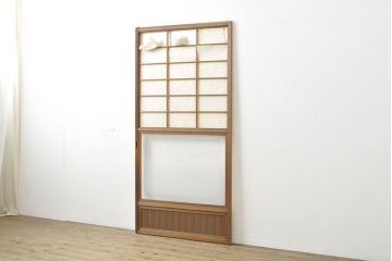 和製アンティーク　昔懐かしい佇まいが魅力の障子戸1枚(建具、引き戸)(R-053041)