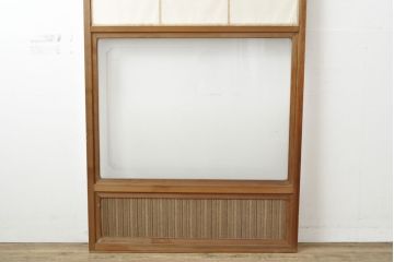 和製アンティーク　昔懐かしい佇まいが魅力の障子戸1枚(建具、引き戸)(R-053041)