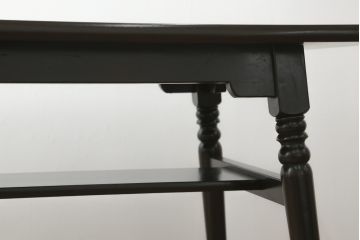 ビンテージ家具　松本民芸家具　ダイニングの雰囲気をぐっと素敵にしてくれる棚付きダイニングテーブル(食卓、2人掛け、4人掛け、ヴィンテージ)(R-053044)