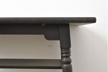 【簡易リペア限定品】ビンテージ家具　松本民芸家具　上品な佇まいが大人空間を演出する棚付きダイニングテーブル(食卓、2人掛け、4人掛け、ヴィンテージ)(R-053045)