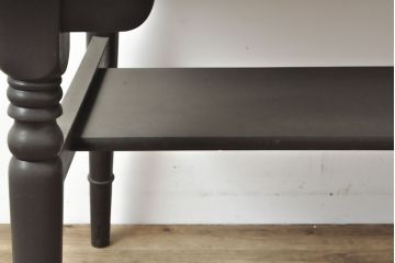 【簡易リペア限定品】ビンテージ家具　松本民芸家具　上品な佇まいが大人空間を演出する棚付きダイニングテーブル(食卓、2人掛け、4人掛け、ヴィンテージ)(R-053045)