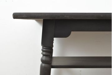 【簡易リペア限定品】ビンテージ家具　松本民芸家具　上品な佇まいが大人空間を演出する棚付きダイニングテーブル(食卓、2人掛け、4人掛け、ヴィンテージ)(R-053046)