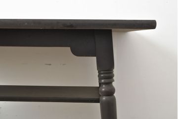 【簡易リペア限定品】ビンテージ家具　松本民芸家具　上品な佇まいが大人空間を演出する棚付きダイニングテーブル(食卓、2人掛け、4人掛け、ヴィンテージ)(R-053046)