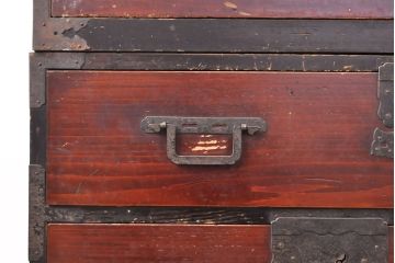 和製アンティーク　新潟県　村上箪笥　時代の味わいが魅力的な収納箪笥(時代箪笥、和たんす、整理箪笥、引き出し、チェスト、タンス)(R-053049)