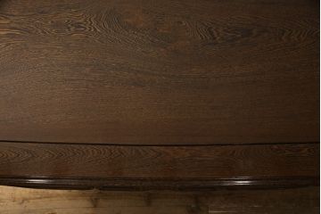 中古　美品　タガヤサン　細やかな彫刻が美しい、ガラス天板付きダイニングテーブル(食卓)(R-053051)