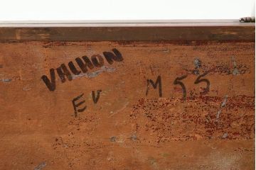 フランスアンティーク　真鍮枠がおしゃれなRガラス卓上ショーケース(ガラスケース、店舗什器、曲げガラス、陳列棚)(R-053054)