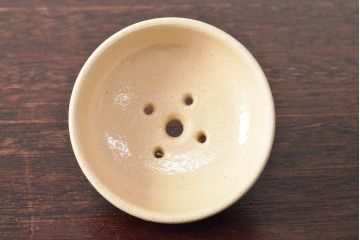 桃山窯　林英仁　弥七田　おりべ　香炉　共箱(織部焼)(R-053056)