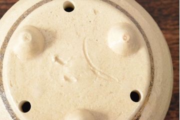 桃山窯　林英仁　弥七田　おりべ　香炉　共箱(織部焼)(R-053056)