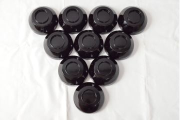 明治〜大正　輪島塗　金蒔絵の見事な木製椀10客(漆器、お椀)(R-053059)