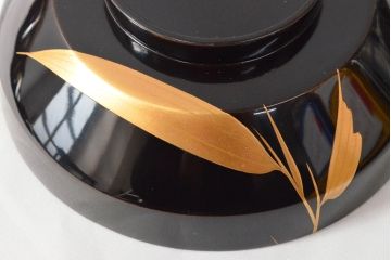 明治〜大正　輪島塗　金蒔絵の見事な木製椀10客(漆器、お椀)(R-053059)