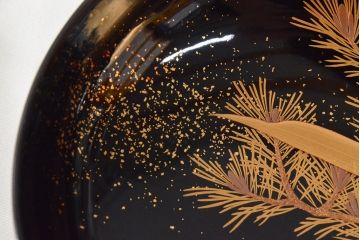 明治〜大正　輪島塗　金蒔絵の見事な木製椀10客(漆器、お椀)(R-053059)