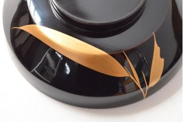 明治〜大正　輪島塗　金蒔絵の見事な木製椀10客(漆器、お椀)(R-053060)