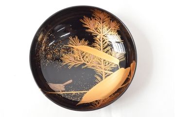 明治〜大正　輪島塗　金蒔絵の見事な木製椀10客(漆器、お椀)(R-053060)