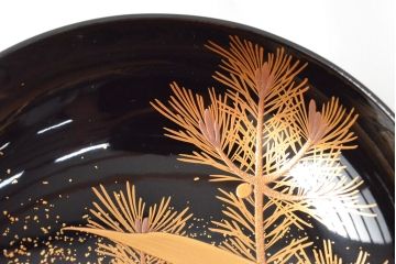 明治〜大正　輪島塗　金蒔絵の見事な木製椀10客(漆器、お椀)(R-053060)