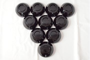 明治〜大正　輪島塗　金蒔絵の見事な木製椀10客(漆器、お椀)(R-053060)