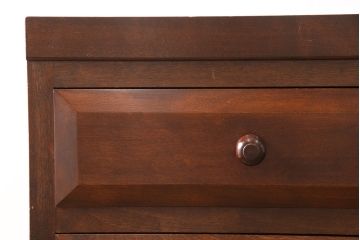 中古　美品　松本民芸家具　シンプルな作りで合わせやすいD型小物整理箪笥(縦型チェスト、引き出し、収納タンス)(定価約27万円)(R-053063)